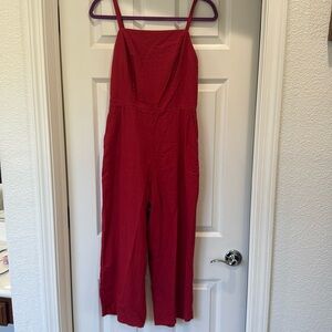 Red jumpsuit